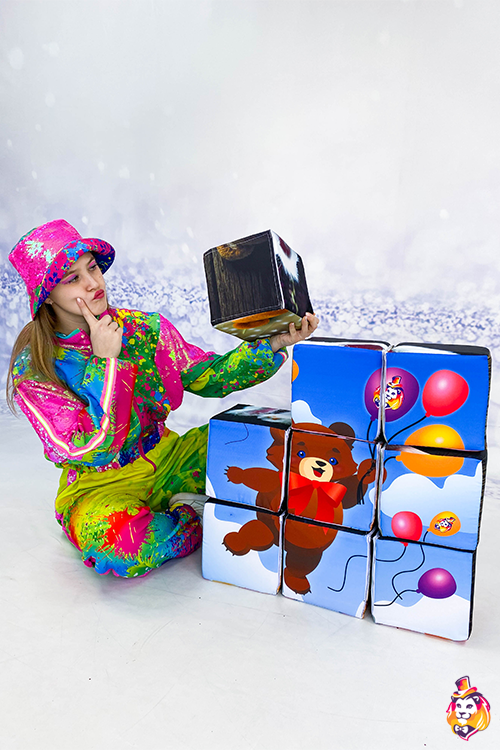 Игровой реквизит Кубики-пазлы Мишки-Зайки
