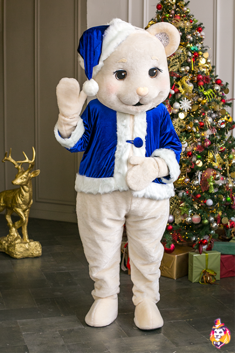 Костюм Санта Синий бархат