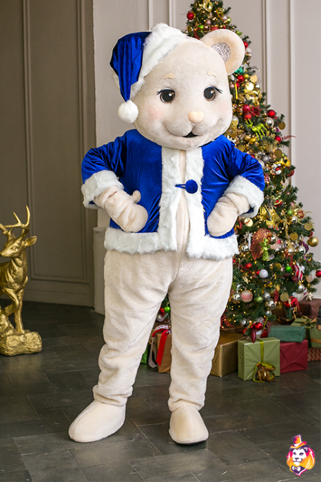 Костюм Санта Синий бархат