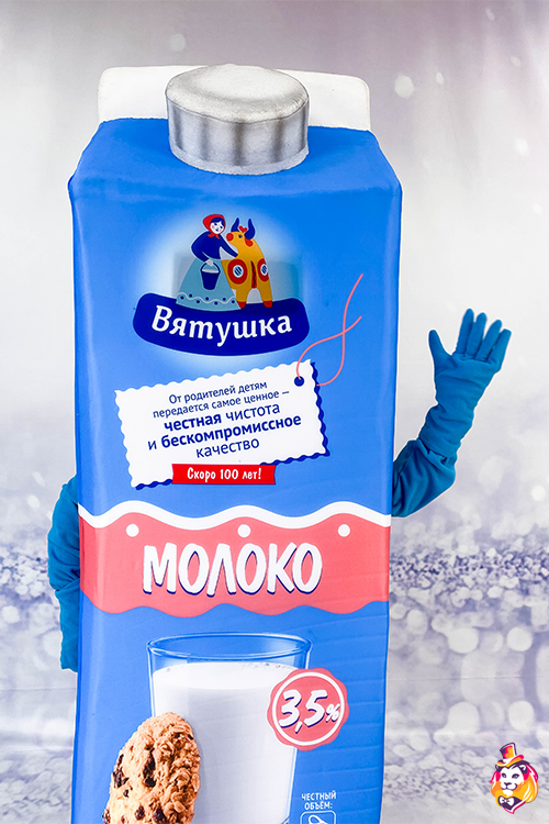 Ростовая кукла коробка молока Вятушка