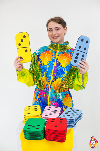 Игровой реквизит Домино Цветное