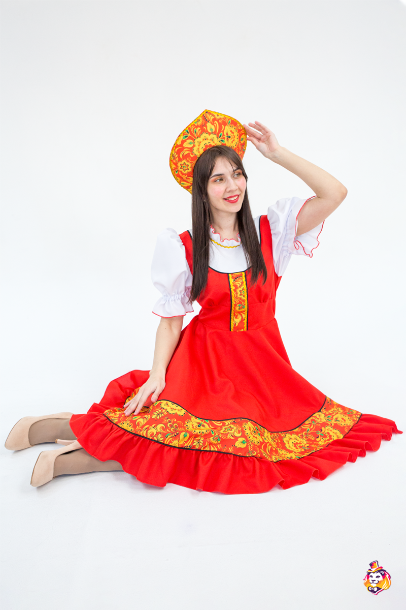 Карнавальный костюм Марфа красная